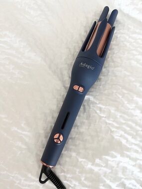 Adagio California Automatic Hair Curler - Ceramic Rotating Wand EUC